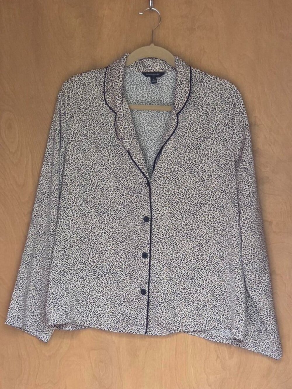 Banana Republic Women’s Cheetah Print Pajama Top and Bottom Set